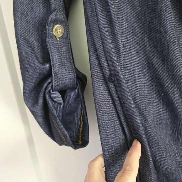 No Comment Ny La Women's Medium New With Tags Navy Button-Down Dress - Picture 3 of 13